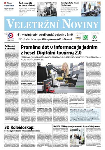 Obálka e-magazínu Hospodářské noviny - příloha 196 - 9.10.2019 příloha Veletržní noviny