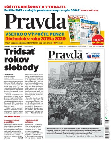 Obálka e-magazínu Pravda 16. 11. 2019