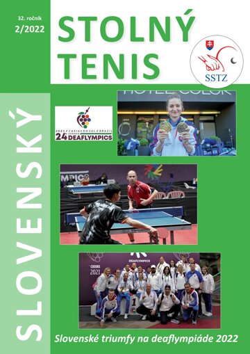 Obálka e-magazínu Časopis Slovenský stolný tenis 2/2022