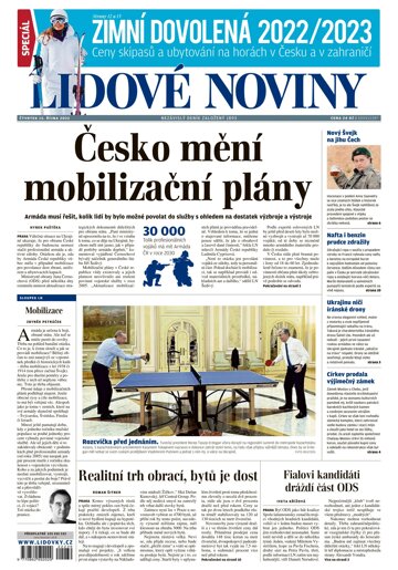 Obálka e-magazínu Lidové noviny 13.10.2022