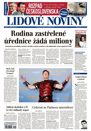 Obálka e-magazínu Lidové noviny 4.11.2022