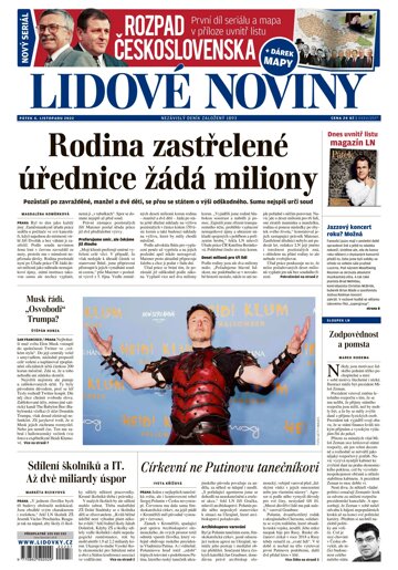 Obálka e-magazínu Lidové noviny 4.11.2022