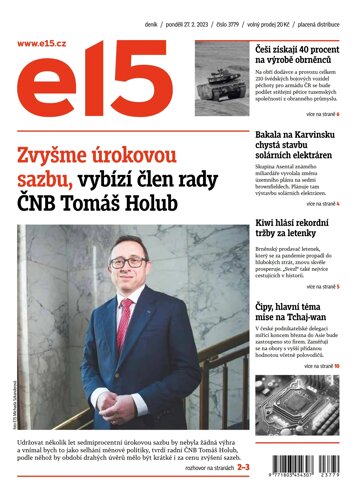 Obálka e-magazínu E15 27.2.2023