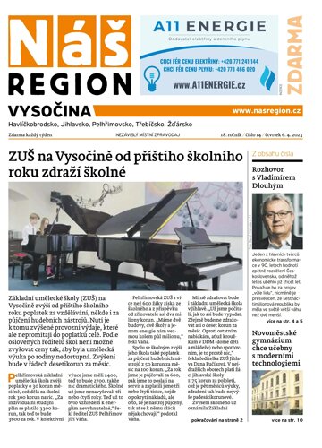 Obálka e-magazínu Náš Region - Vysočina 14/2023