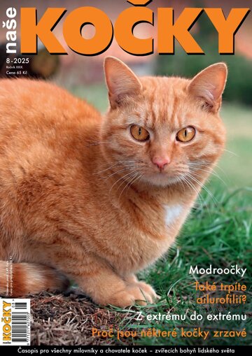Obálka e-magazínu Naše kočky 8/2025