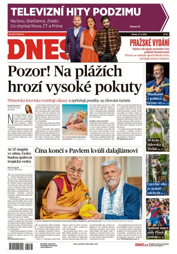 Obálka e-magazínu MF Dnes 13.8.2025