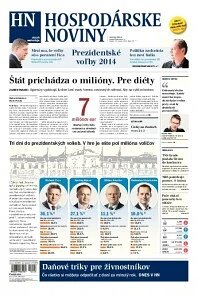 Obálka e-magazínu Hospodárske noviny 12.03.2014