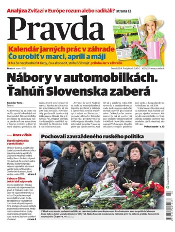 Obálka e-magazínu Pravda 4. 3. 2015