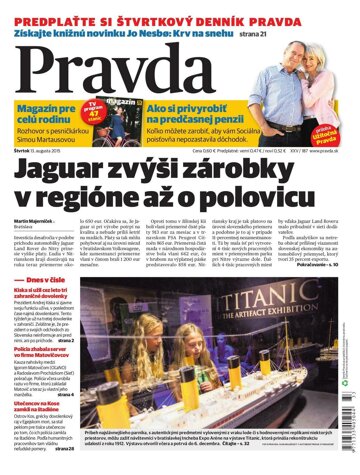 Obálka e-magazínu Pravda 13.8.2015