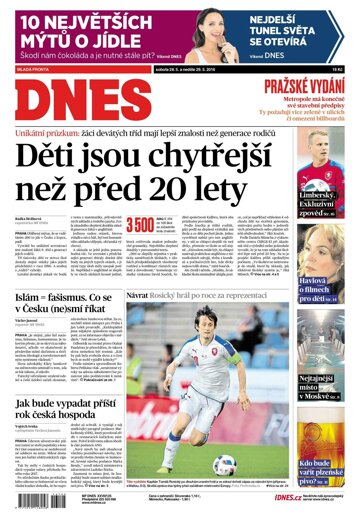 Obálka e-magazínu MF Dnes 28.5.2016
