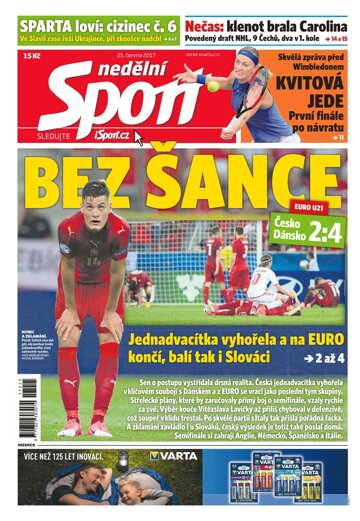 Obálka e-magazínu Nedělní Sport 25.6.2017