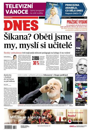 Obálka e-magazínu MF Dnes 30.11.2017