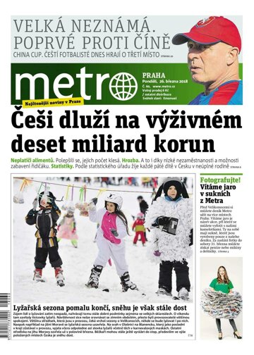 Obálka e-magazínu deník METRO 26.3.2018