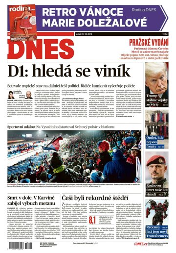 Obálka e-magazínu MF Dnes 21.12.2018