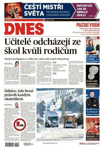 Obálka e-magazínu MF Dnes 3.1.2019