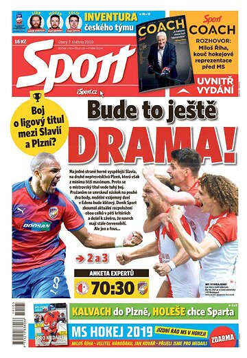 Obálka e-magazínu Sport 7.5.2019