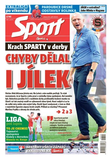 Obálka e-magazínu Sport 24.9.2019