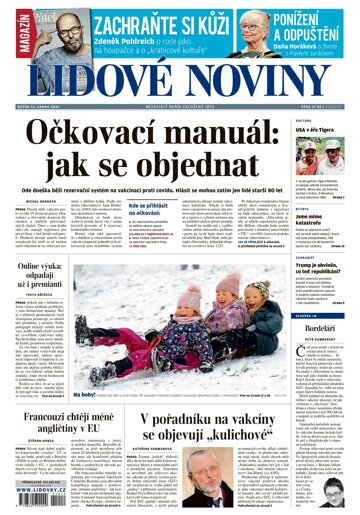 Obálka e-magazínu Lidové noviny 15.1.2021