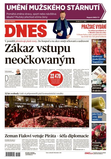 Obálka e-magazínu MF Dnes 18.11.2021