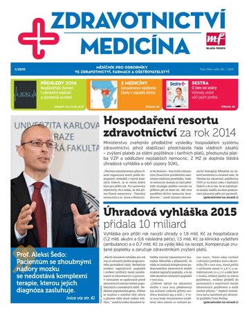 Obálka e-magazínu Zdravotnictví a medicína 1/2015