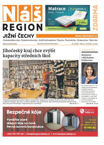 Obálka e-magazínu Náš Region - Jižní Čechy 22/2023