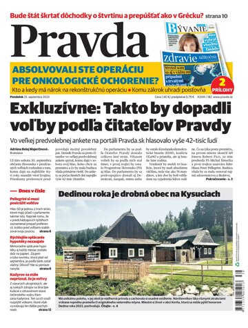 Obálka e-magazínu Pravda 25. 09. 2023