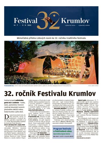 Obálka e-magazínu příloha Festival Krumlov