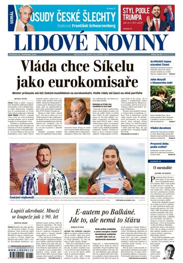 Obálka e-magazínu Lidové noviny 25.7.2024