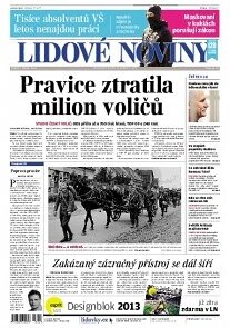 Obálka e-magazínu Lidové noviny 1.10.2013