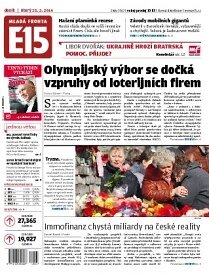 Obálka e-magazínu E15 25.2.2014