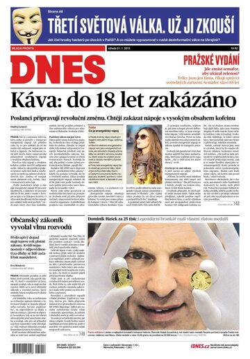 Obálka e-magazínu MF Dnes 21.1.2015