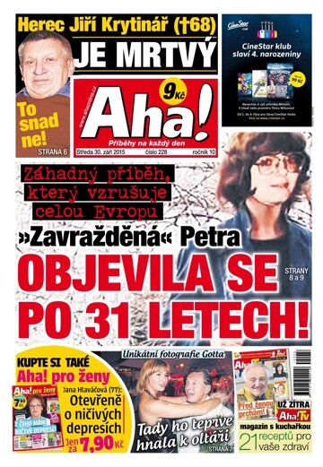 Obálka e-magazínu AHA! 30.9.2015