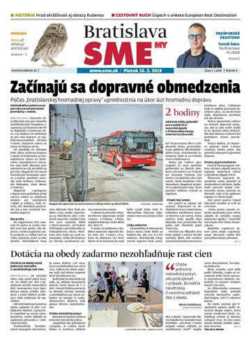 Obálka e-magazínu SME MY Bratislava 15/2/2019