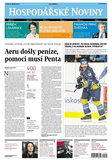 Obálka e-magazínu Hospodářské noviny 035 - 19.2.2019