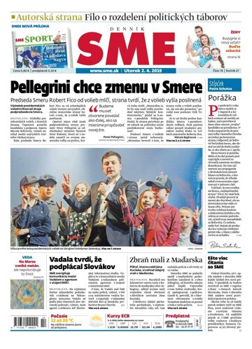 Obálka e-magazínu SME 2.4.2019