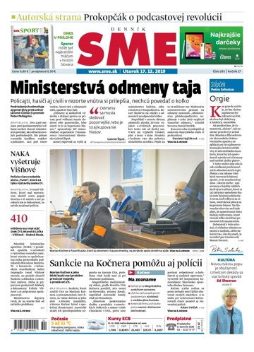 Obálka e-magazínu SME 17.12.2019