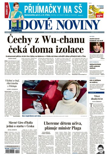 Obálka e-magazínu Lidové noviny 3.2.2020