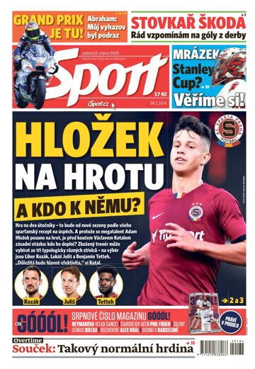 Obálka e-magazínu Sport 8.8.2020