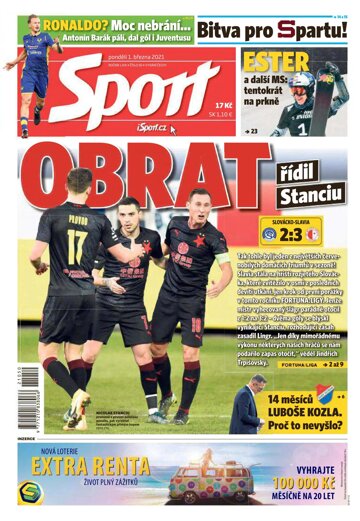 Obálka e-magazínu Sport 1.3.2021