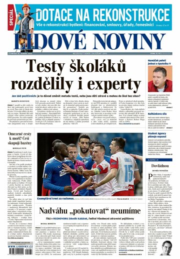 Obálka e-magazínu Lidové noviny 15.4.2021