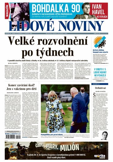 Obálka e-magazínu Lidové noviny 30.4.2021