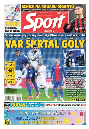 Obálka e-magazínu Sport 6.12.2021