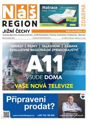 Obálka e-magazínu Náš Region - Jižní Čechy 44/2023
