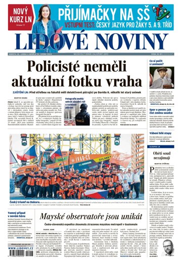 Obálka e-magazínu Lidové noviny 20.1.2024