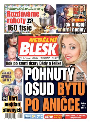 Obálka e-magazínu Nedělní Blesk 29.3.2026
