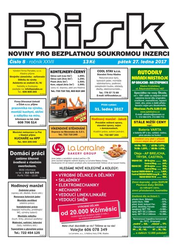 Obálka e-magazínu Risk 8/2017