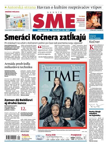 Obálka e-magazínu SME 7.12.2017