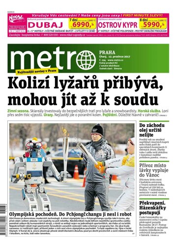 Obálka e-magazínu deník METRO 12.12.2017