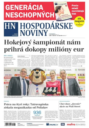 Obálka e-magazínu Hospodárske noviny 10.05.2019