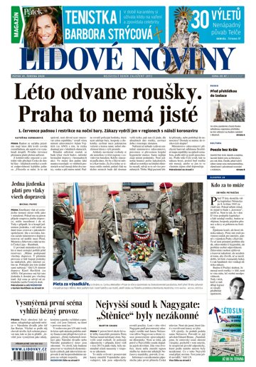 Obálka e-magazínu Lidové noviny 19.6.2020
